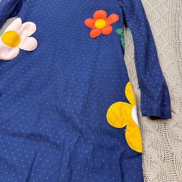 Hanna Andersson Blue Tulle Dress with Colorful Floral Appliqué 4 - Picture 4 of 13